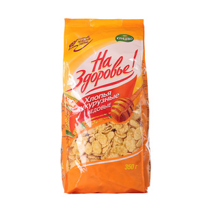 原装进口俄罗斯玉米片无蔗糖低脂原味纯玉米麦片即食早餐薄脆零食