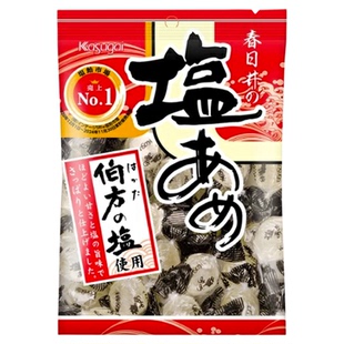 日本进口春日井伯方盐糖水晶透明户外补充盐分冲绳黑糖休闲小零食