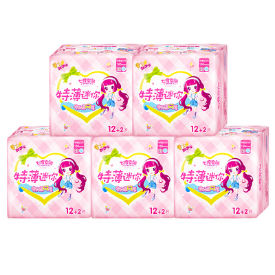 七度空间卫生护垫少女网面180mm