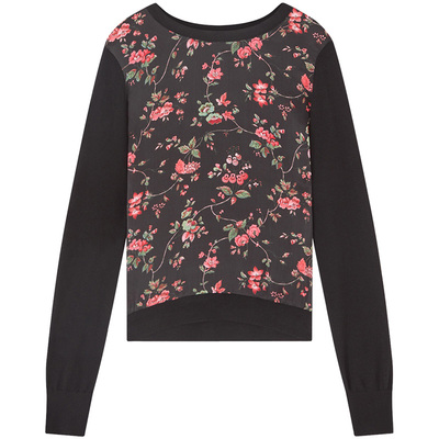 lkbennett蚕丝印花羊毛毛衣