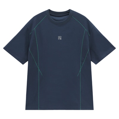 吕小虎ACTUP 夏季撞色明线短袖T恤男士速干运动休闲半袖潮牌上衣