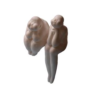 创意陶瓷人物雕塑书柜电视柜艺术工位摆件可爱坐姿装饰小家居饰品