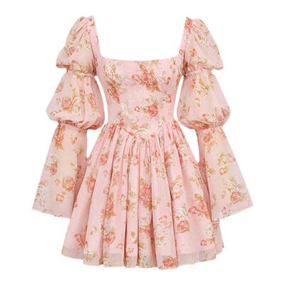 HouseofCB英伦复古印花连衣裙