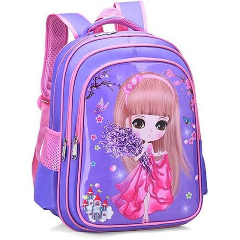 花花姑娘书包小学生女孩1-3-6年级护脊5-12岁儿童双肩包幼儿园