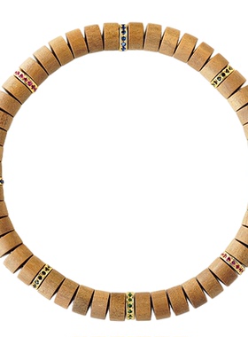 许多福 天然老山檀黑肉药片男女款高级手链