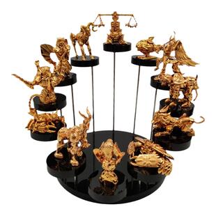 经典再现12星座圣衣神话黄金战士射手雕像亚克力展台动漫收藏礼物