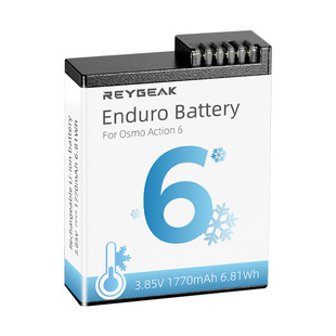 REYGEAK适配DJI大疆action6/5pro/4/3电池充电器Action6充电盒大疆电池多功能收纳盒充电管家运动相机配件