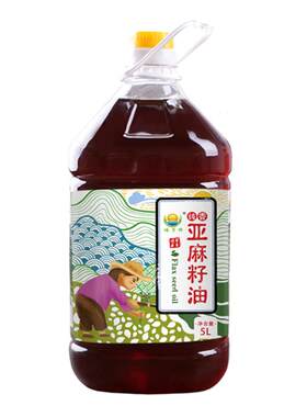 张家口坝上产正宗纯亚麻籽油5升