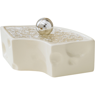 陶瓷干果盘分格带盖下午茶点心盘坚果瓜子零食水果盘糖果盒小吃碟