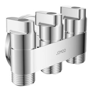 九牧一进三出角阀精铜加厚分水器三通四通水管阀门开关一分三龙头