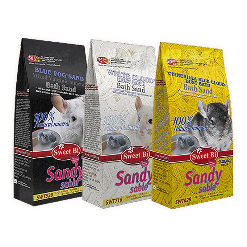 SweetBi 碧甜浴沙蓝云龙猫浴沙 100%天然火山灰龙猫浴粉洗澡沙粉