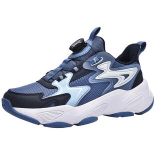 乐途童鞋运动鞋春季新款网面透气男童跑步鞋中大童潮流旋钮鞋儿童