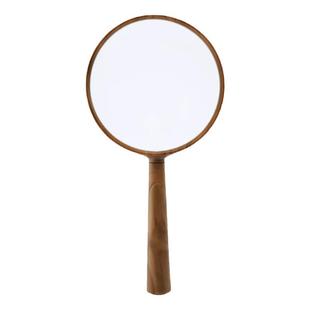 德国非球面高清正品放大镜100倍手持实木超轻儿童老人阅读户外用