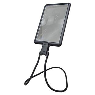 挂脖式放大镜高清正品老人用阅读高倍带灯手机屏幕充电光学菲涅尔