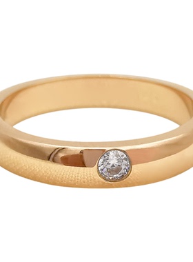 卡加钛钢玫瑰金情侣对戒