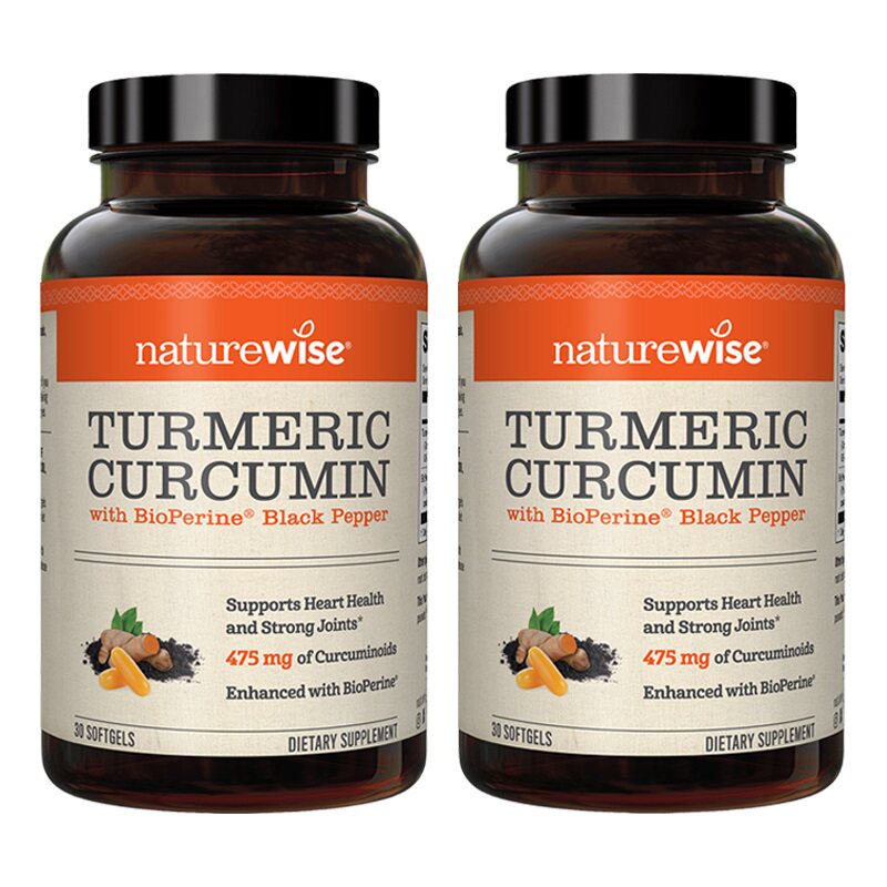 【2瓶装】Naturewise美国进口黑胡椒姜黄内服液体胶囊c3姜黄关节