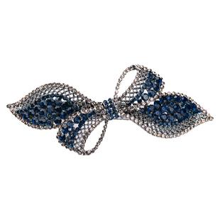 夹子头饰蝴蝶结发夹女后脑勺妈妈发卡优雅中号横夹弹簧夹水钻顶夹