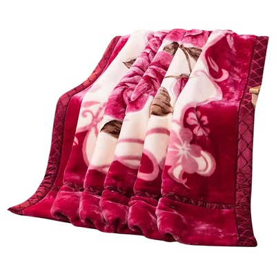 拉舍尔毛毯冬季加厚盖毯加绒被子