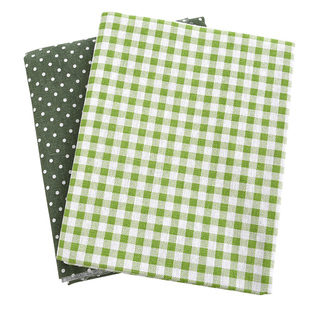 桌布布艺现代简约棉麻餐桌布绿色格子书桌 ins学生长方形茶几台布