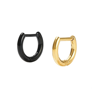 F136医用钛合金D型直针耳环素圈耳圈耳钉耳骨圈养耳洞防过敏饰