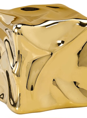 轻奢风立体褶皱冰块陶瓷摆件