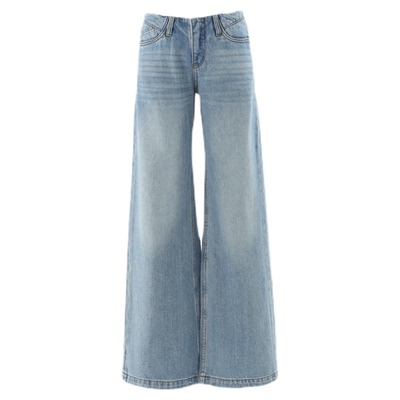 浅色莱赛尔天丝直筒牛仔裤2026夏