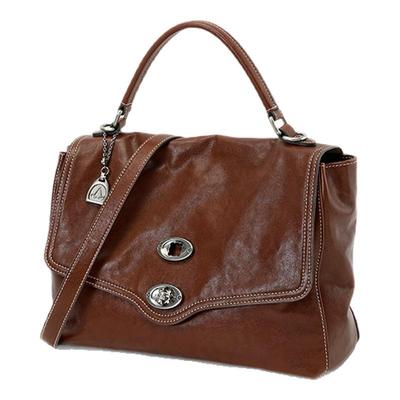 WHY双扣翻盖包大容量植鞣皮新款