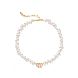 安铂洛利芙蓉石珍珠项链女