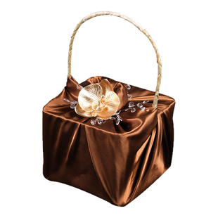 伴娘伴手礼结婚实用手提篮送伴郎宾客风吕敷森系闺蜜生日节日礼物