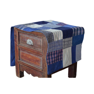 中式田园手工土布拼布桌旗餐垫茶席禅意桌布客栈会所适用-手织布