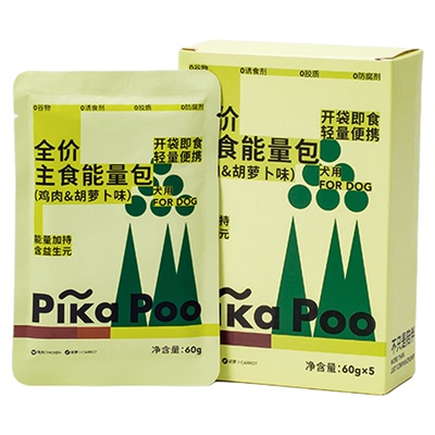 匹卡噗pikapoo狗狗全价主食餐包鸡肉胡萝卜湿粮主食拌饭营养零食