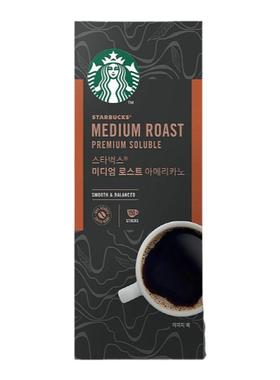 韩国直邮STARBUCKS星巴克速溶中度烘焙浓郁香醇咖啡粉1.1gx150