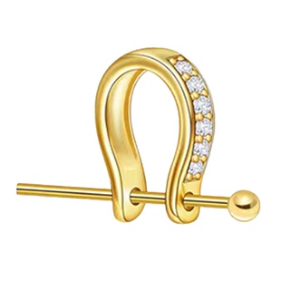 U型扣纯银吊坠扣头银扣头diy配件 18K金扣头翡翠玉坠扣万能项链扣