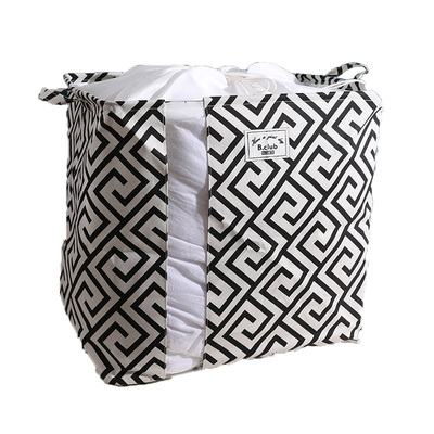 可视被子收纳筐加厚帆布束口收纳