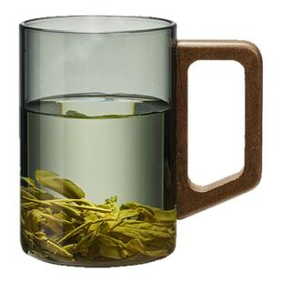 捷安玺茶杯高硼硅玻璃杯绿茶泡茶杯耐高温防烫杯子带把手喝茶水杯