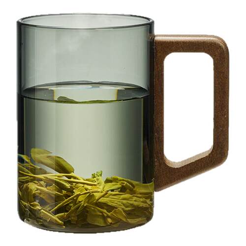 捷安玺茶杯高硼硅玻璃杯绿茶泡茶杯耐高温防烫杯子带把手喝茶水杯