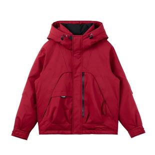 鸭鸭户外冲锋90绒工装羽绒服男女情侣休闲保暖派克服外套25冬新款