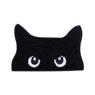 羽绒服补丁贴修补破洞贴灰黑色猫布贴衣服手帐自粘刺绣小号装饰贴