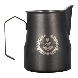 MUVNA慕威纳专业咖啡大肚打奶缸拉花缸350/450ml不锈钢奶泡拉花杯