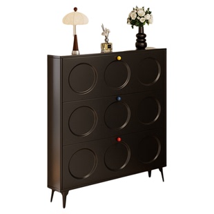 翻斗超薄鞋柜小窄门口收纳柜一体靠墙入户窄边多巴胺防尘楼道鞋架