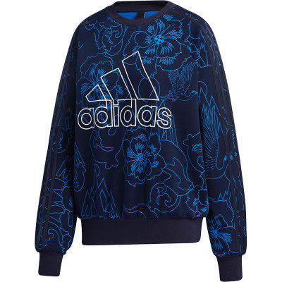 Adidas/阿迪达斯正品新款女子运动休闲圆领印花卫衣套头衫GT6486