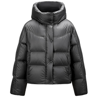 【热气球】太平鸟女装连帽泡芙花苞长款羽绒服冬款保暖面包外套