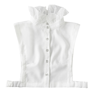 韩版百搭衬衫假领子女秋冬假衣领木耳边装饰领假立领高领假寸衣领