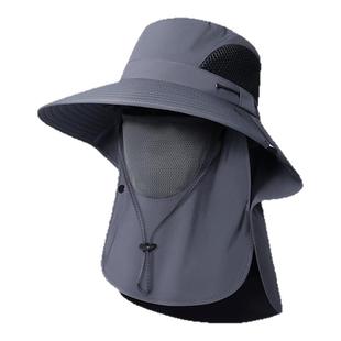 回力渔夫帽子男士春夏季户外遮脸面罩防晒遮阳帽钓鱼登山防紫外线