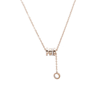 KANSAI罗马数字转运钛钢项链锁骨链气质百搭小众设计短链女吊坠潮