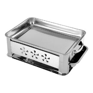 304不锈钢烤鱼盘长方形家用木炭碳烤炉专用烤鱼炉商用固体酒精炉