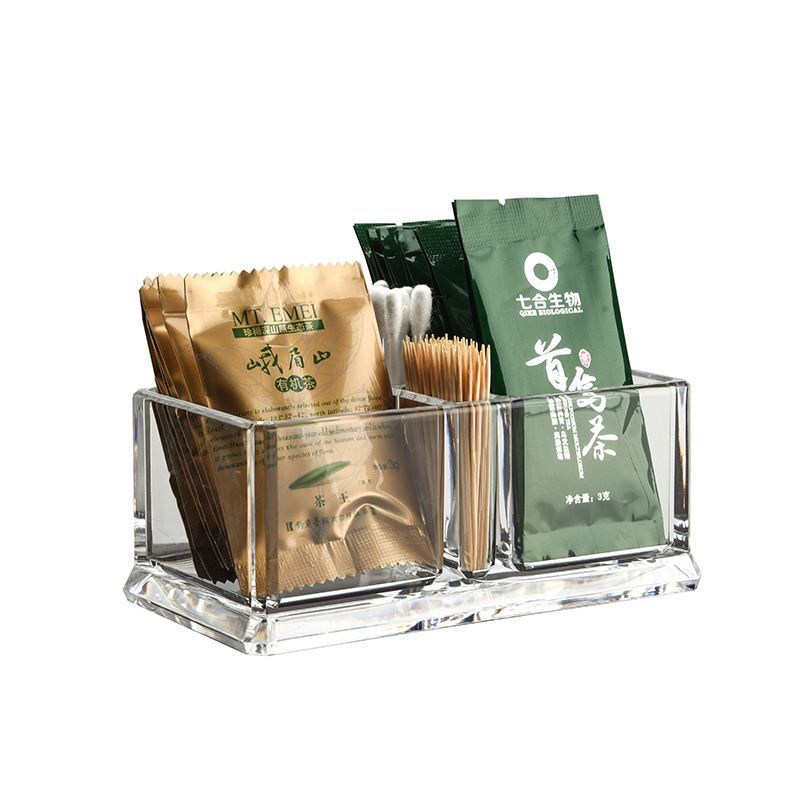 茶包收纳盒酒店西餐咖啡厅亚克力客房分架糖包桌面座放置格子商用