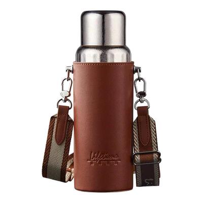 良品生活双层全钛保温杯茶水分离纯钛泡茶杯高端商务养生钛杯子