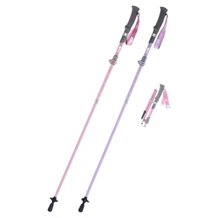探险者碳纤维折叠登山杖女款手杖专业户外徒步装备超轻粉色小女孩