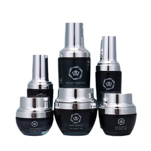 特惠高档化妆品分装瓶3050G100ml小黑色瓶膏霜乳液按压玻璃空瓶子